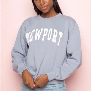 brandy melville blue newport crew neck